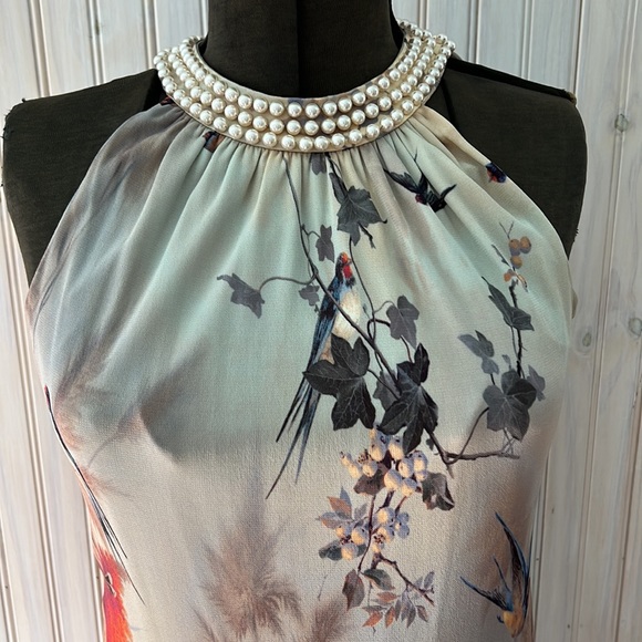 ✨HOST PICK✨ JEAN PAUL GAULTIER FEMME PEARL AND BIRD PRINT DRESS - MADE IN ITALY - Picture 2 of 9